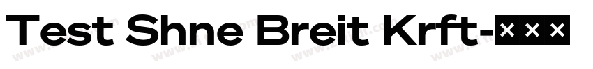 Test Shne Breit Krft字体转换